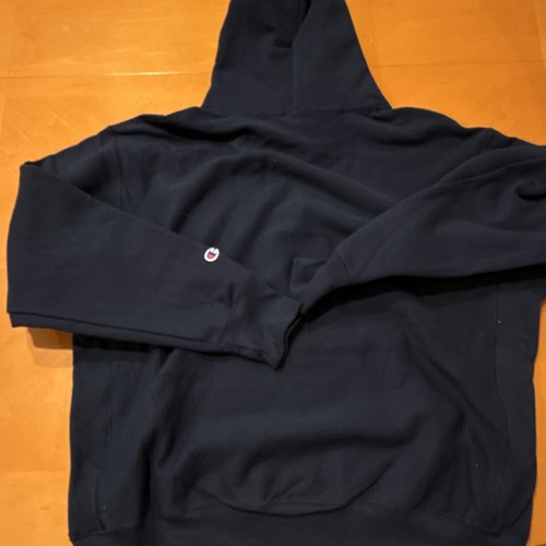 Champion Reverse Weave Black Fleece Pullover Hoodie Men’s XL Logo Pockets