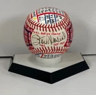 Stan Musial Signed ONL Baseball, VCBC SuperStats, Hand Painted, JSA, Cardinals