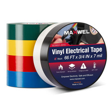 Colored PVC Electrical Tape - 6 Pack Professional Flame Retardant Multi Color El