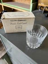 W. M Dalton 24% French Lead Crystal Whiskey Glasses #5 Set 2 Old Fashioned & Box