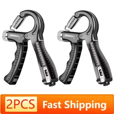 2 Gripper Strength Adjustable Gym Exerciser Hand Grip Strengthener Power Trainer