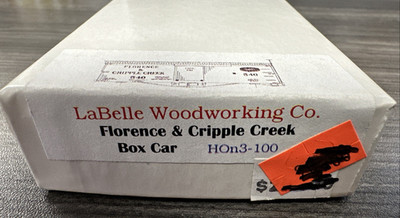 LaBelle Woodworking HOn3 Kit #HOn3-100 Florence & Cripple Creek Box Car 1:87 NIB