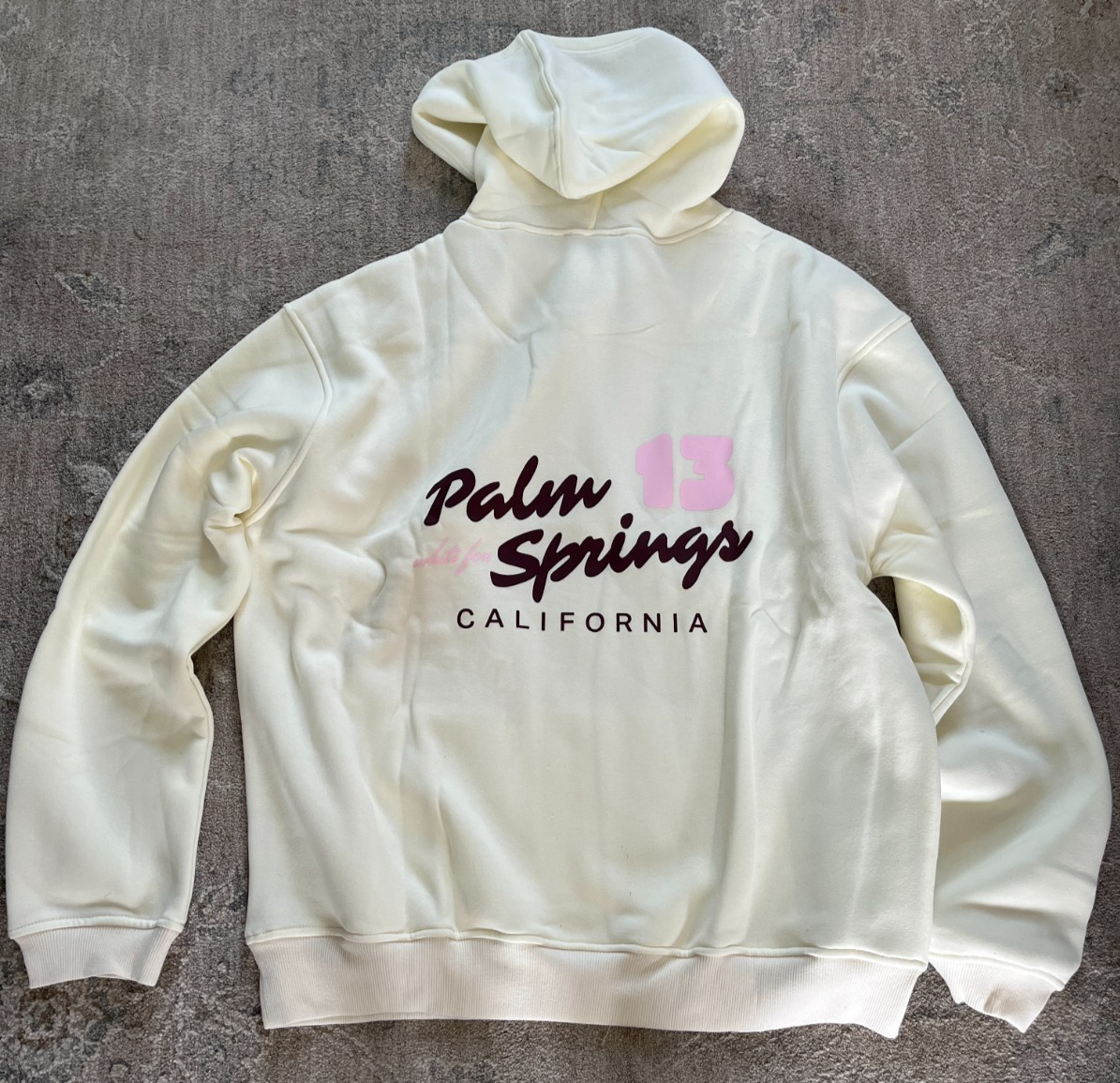 White Fox Boutique Palm Springs Edition Oversized Hoodie Cream L