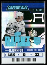 2019-20 Upper Deck Credentials Tobias Bjornfot RC /499 #136 Los Angeles Kings
