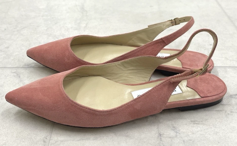 Nuevo Jimmy Choo Harpers Gamuza Palisandro Cordones Planos Talla: 35 (US 5) Foto 3 de 4