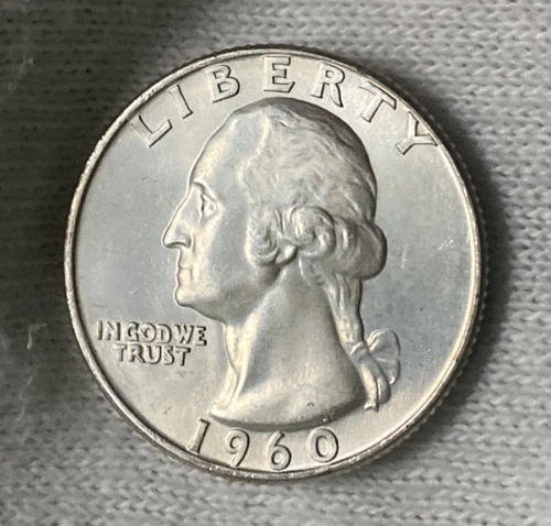 1960-D Washington SILVER Quarter BRILLIANT UNCIRCULATED !!Great Details/Luster!!