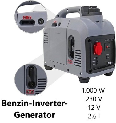 NEU 230V Benzin Inverter Generator für Baustelle Arbeit Garten Camping Ladegerät