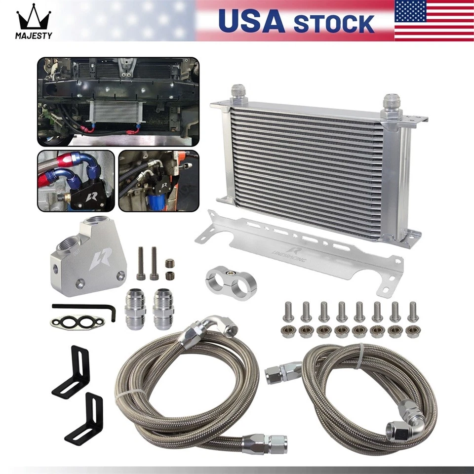 22 Row Engine Oil Cooler Kit For Corvette C7 C6 C5 LS1 LS2 LS3 6.0L 6.2L GM CK - Image 3 of 4