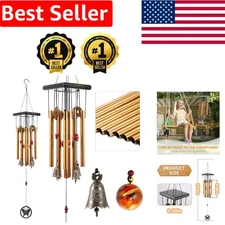 Retro 60cm Chinese Wind Chimes - 8 Tubes with Melodic Bells for Outdoor Spaces