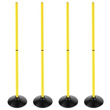 ASENVER Soccer Agility Poles Set Detachable Sports Training Speed Slalom Pole