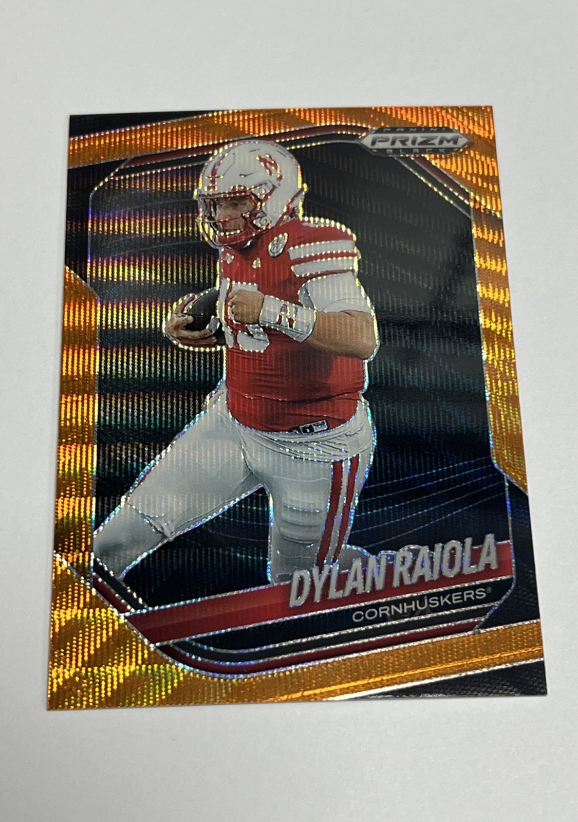 Dylan Raiola 2025 Panini Prizm Black FOTL Orange Wave /60 #164 NIL KG