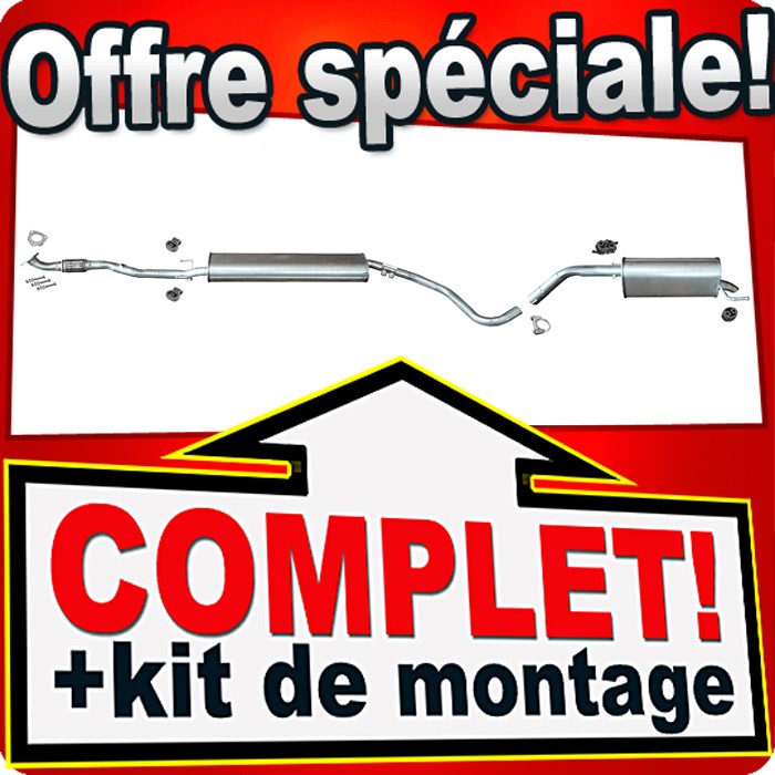 Échappement pour Opel Adam 1.4 de 87 et 101 CH silencieux arrière en acier