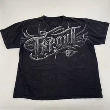 Y2K Faded Black Tapout Shirt Baggy Grunge Streetwear XL Black Tapout Tee