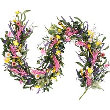 Bibelot70inch Spring/Summer Garland with Flowers, Artificial Fake Flower Gree...