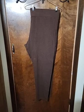 Logo Layers by Lori Goldstein Dark Oak Regular Knit Pull-on Leggings New Size 3X