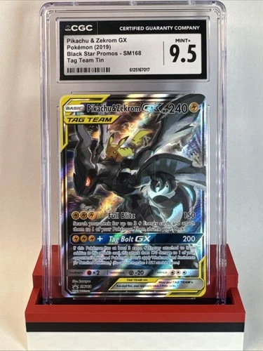 Pokémon Pikachu & Zekrom GX SM168 Black Start Promos 2019 Tag Team CGC 9.5+