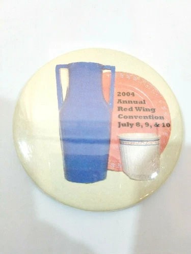 Red Wing Pottery Collector Society Pinback Button 2004 Annual RW Convention