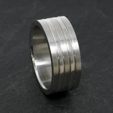 Edelstahl Ringe Bandring Damen Herren Partnerring Silber breit Glanz Matt Neuer