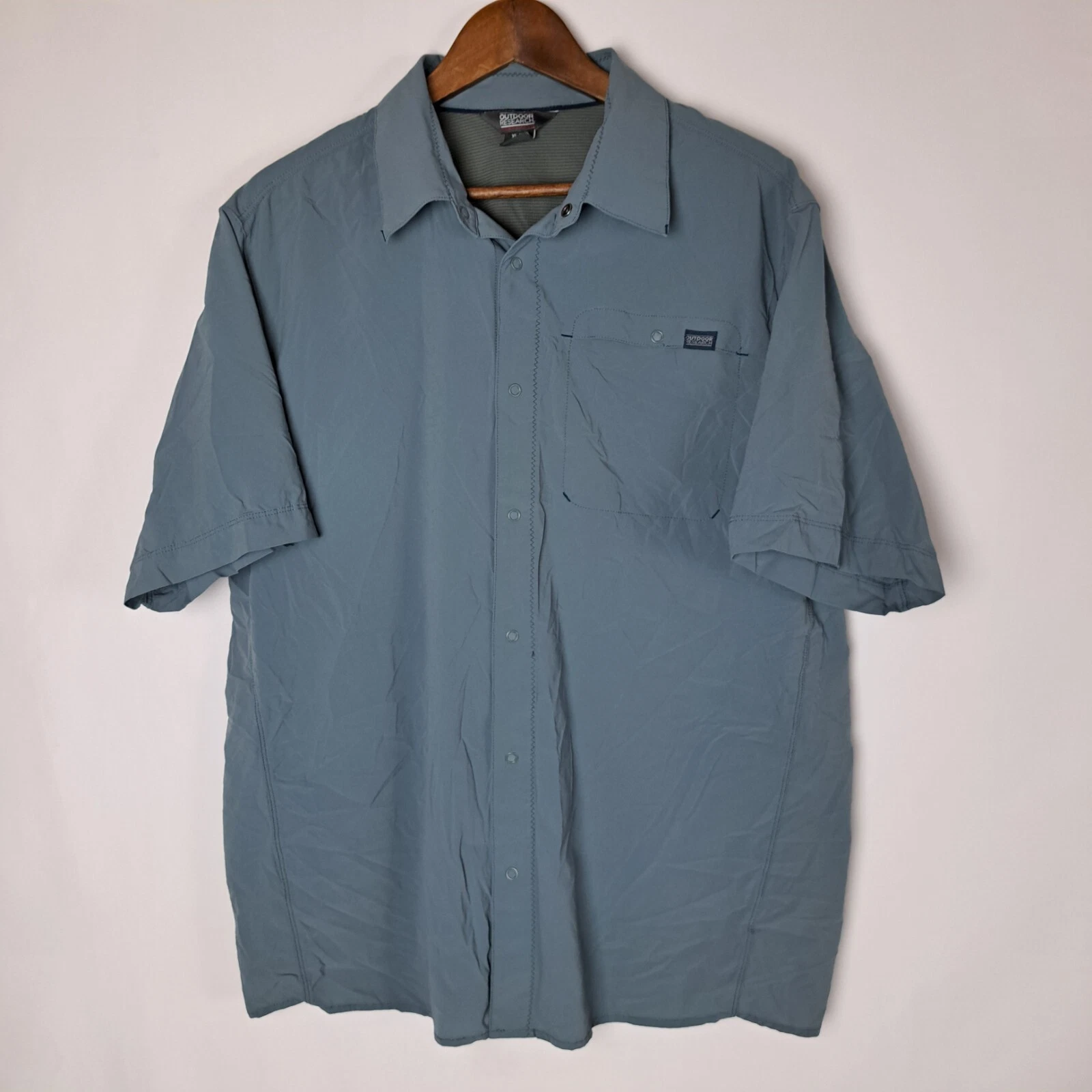 outdoor-research snap short sleeve 1 chest pocket packable shirt