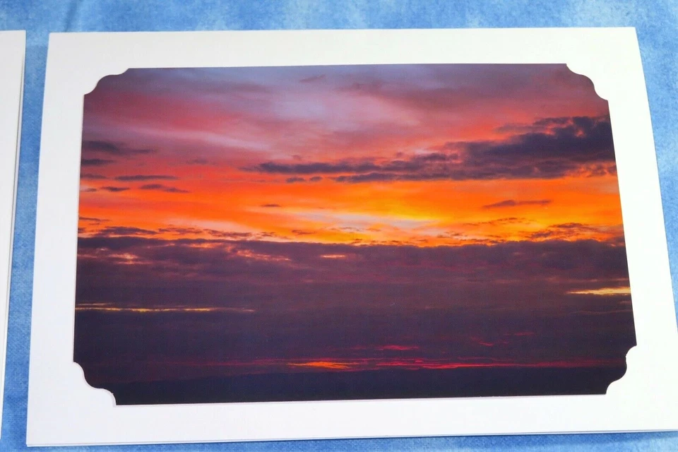 4 SYMPATHY GRIEF Sunset Photo Greeting Cards, 5X7 cards, Those we love poem - Image 3 of 4