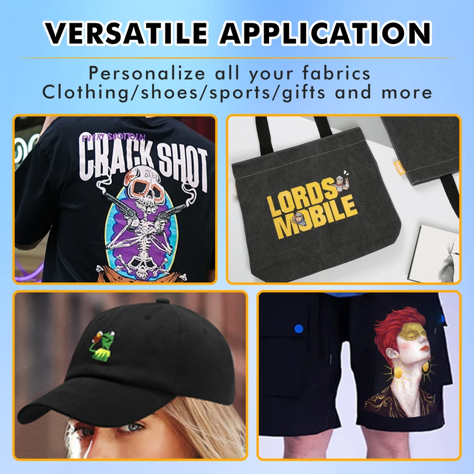 100 Sheets Bulk Inkjet Printable Heat Transfer Paper DARK Cotton Iron-on 8.5x11 - Image 3 of 4