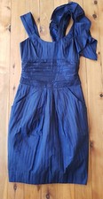 Vintage CUE Womens Black/Blue/Brown Dress Size 6