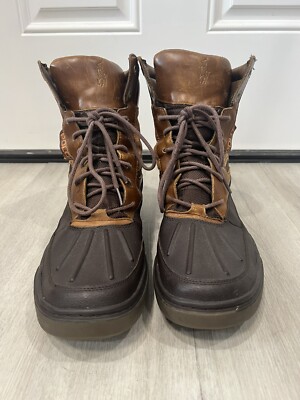 Vintage Polo Ralph Lauren Lansing Brown Leather Duck Boot Mens 13D
