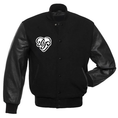 Letterman BLACKPINK World Tour All Black Varsity Jacket