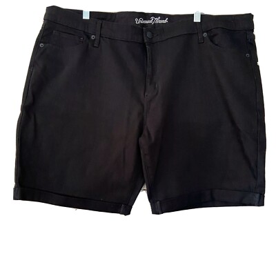 Universal Thread Womens Plus Size Jean Shorts Size 24W Black NWOT