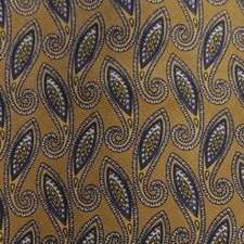 Brown Blue Paisley Silk Tie Italy