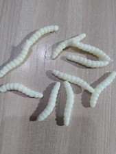 25 Pezzi Camole Vermi Gomma Senza Odore È Molto Morbide Kaimano Pesca Trota Bian