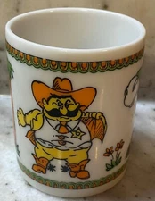 Vintage Stylecraft Japan #1223 Coffee Mug Cup Sheriff Police Donkey Hippo