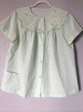 VTG Sears Perma-Prest Womens Pajama Set w/Front Pocket Pink Roses Lace Sz 36