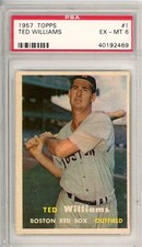 1957 Topps Ted Williams #1 PSA 6 Red Sox