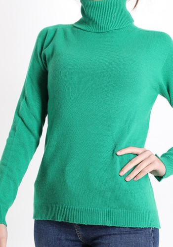 Maglione Dolcevita In Misto Cashmere Donna Medium Fit Spessa Made in Italy - Foto 20 di 23