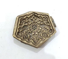 Vintage Bronze Jewelry Die Mold/Mould India Hand Engraved For Jewellery Making