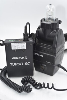 Quantum Instr. Qflash MODEL T. ''BARE BULB'' QUANTUM TURBO SC BATTERY & CABLE.