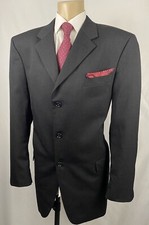 JONES NEW YORK MENS BLAZER SIZE 42L LONG CHARCOAL WOOL 3 BUTTON JACKET COAT JNY