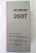 Achiever 260T Auto Thyristor Camera Flash Shoe Mount with Color Filters EUC