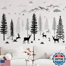 Teling 8 Pieces Winter Snowflake Wall Decals Stickers Dreamy Nursery Forest W