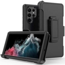 For Galaxy S23 Plus ONLY Defender Case With Belt Clip Fits Otterbox Black