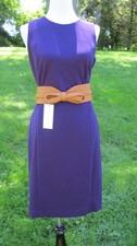 Size 10 Calvin Klein ponte knit purple sleeveless missy dress