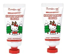 Lot of 2 The Creme Shop Hello Kitty Handy Dandy Cream Sweet Peppermint 1.69 oz