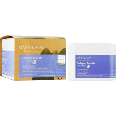 Mary&May Collagen Peptide Vital Mask 30ea/400g, Korean Cosmetics, Kbeauty,sample