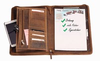 Schreibmappe Konferenzmappe Greenburry Vintage Leder A4 Braun 36X26 5X3Cm Deko