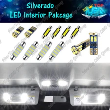 White LED Interior Lights Package kit for 2007 - 2013 Chevy Silverado 1500 2500