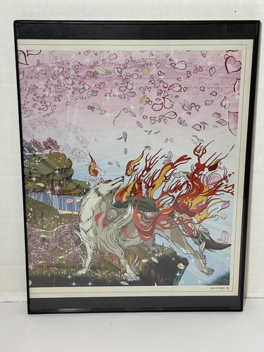 Okami PS2 Capcom RPG Wolf - Annonce imprimée de jeu vidéo / affiche promo art encadrée - Photo 1/5