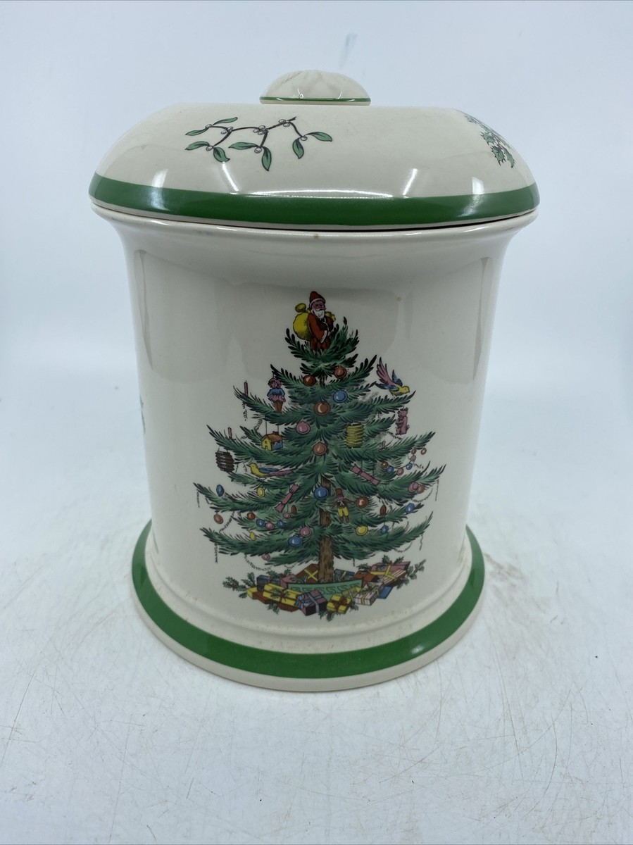 Spode Christmas Tree Jar & Cover #S3324 J Santa St Nick England