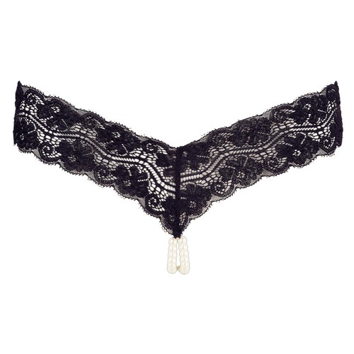 Damen Slip String Spitze S M L XL Perlen Kette Schritt offen Dessous Reizwäsche - Bild 5 von 35