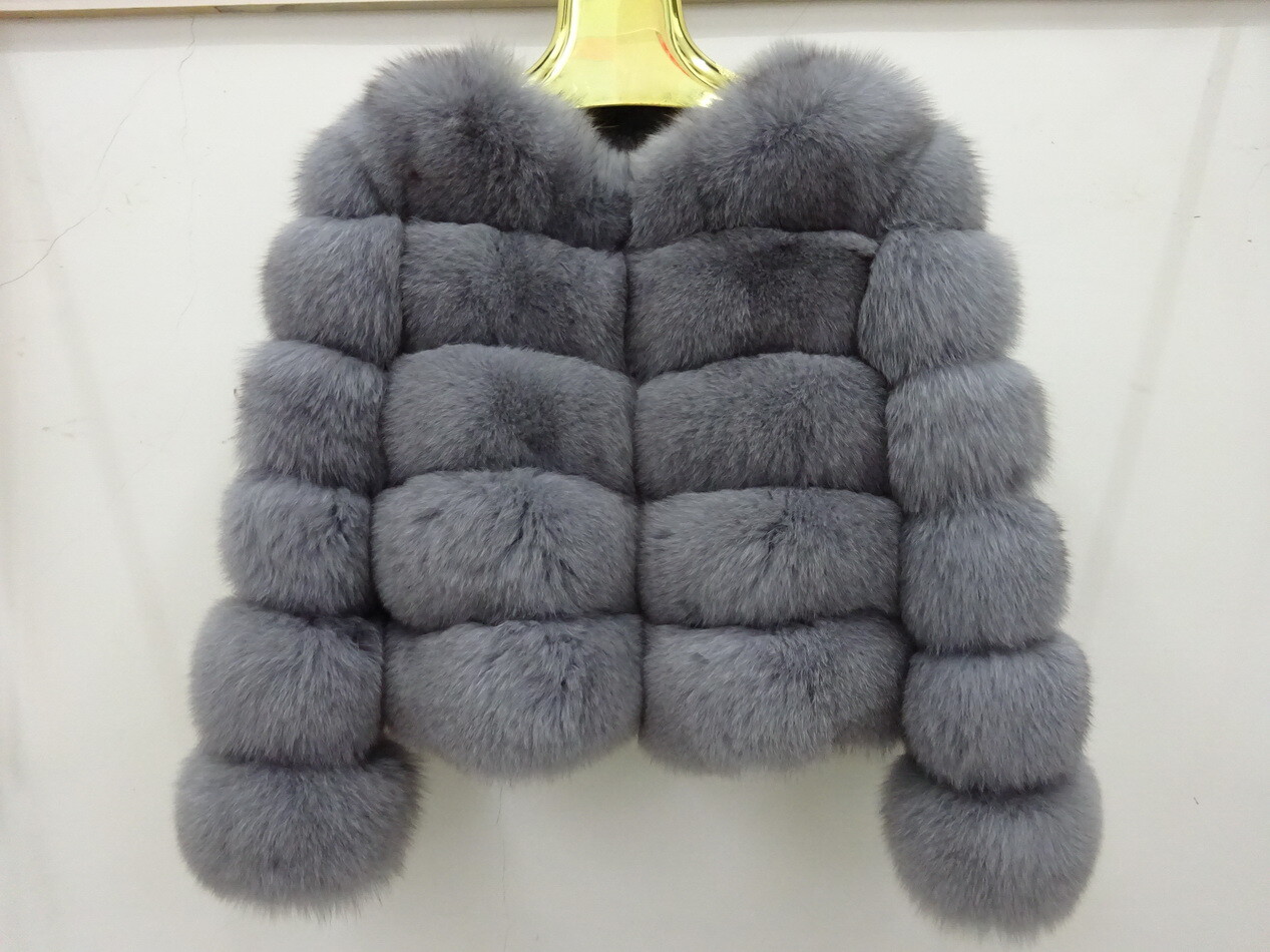 Outwear Donna Vero Vulpes Cappotto di Pelliccia Inverno Lusso Giacca di Pelliccia Fila Orizzontale